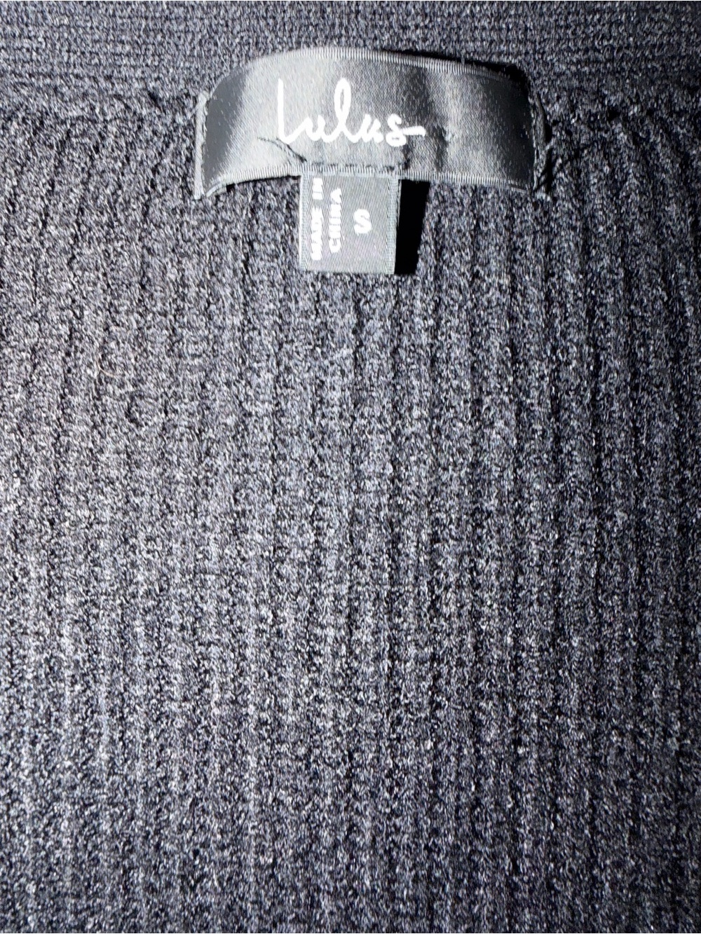 Lulus Black Ribbed Button-Front Knit Dress - Picture 7 of 7